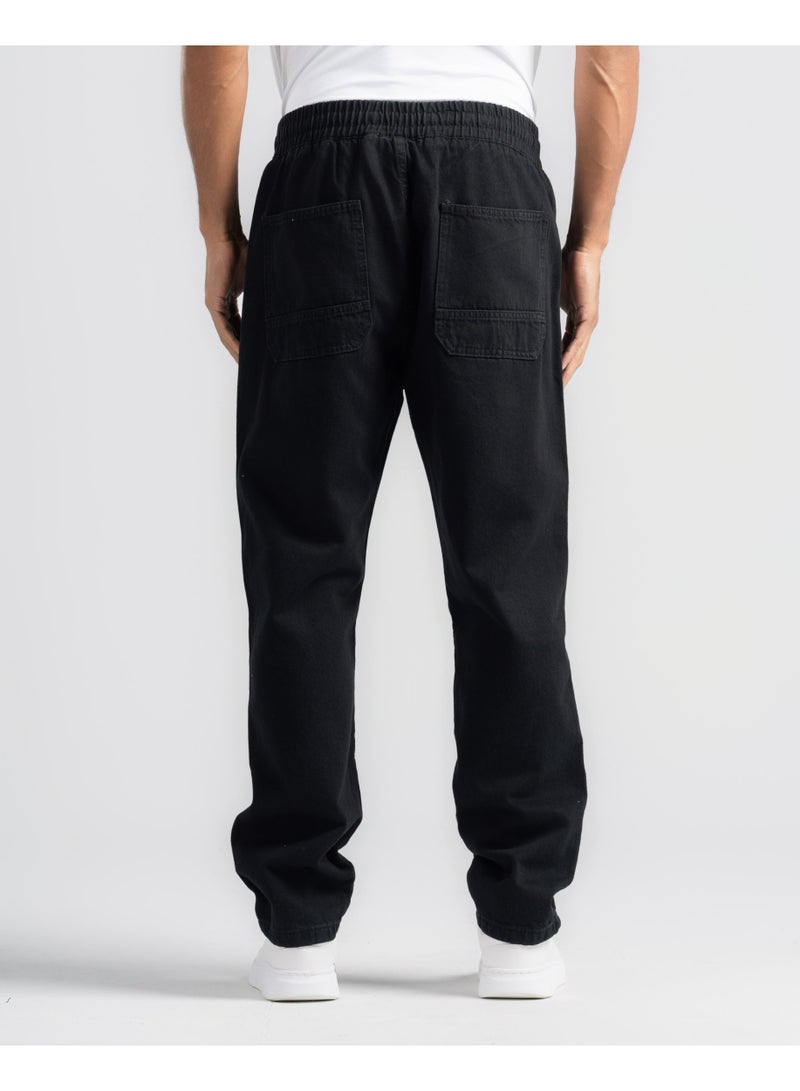 دوت بنطلون جينز بتصميم جوجر - Image 3