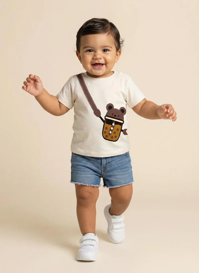 نوتيناتي Nautinati Baby Boys' 100% Cotton Pack of 2 Printed Round Neck T-shirts