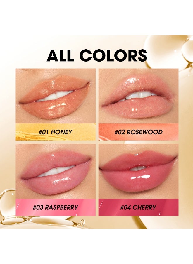 OTWOO O.TWO.O Plump Shiny Crystal Lip Gloss – High Shine & Moisturizing (#2, ROSEWOOD) - Image 2