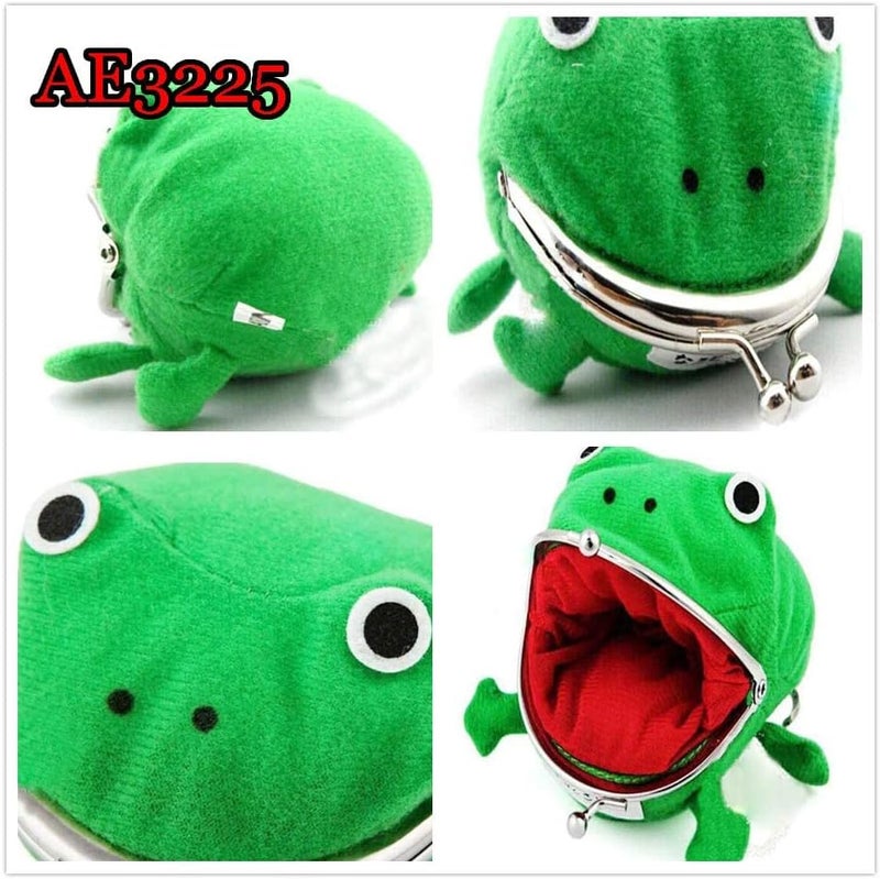 VIUJUH Cosplay Anime Frog Coin Purse Cute Pouch Wallet Small Money Bag Plush Toy for Funny 3225 (Frog-3325) - Image 1