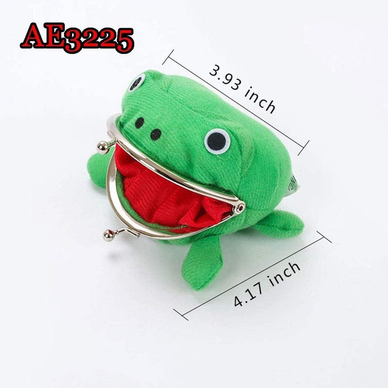 VIUJUH Cosplay Anime Frog Coin Purse Cute Pouch Wallet Small Money Bag Plush Toy for Funny 3225 (Frog-3325) - Image 2