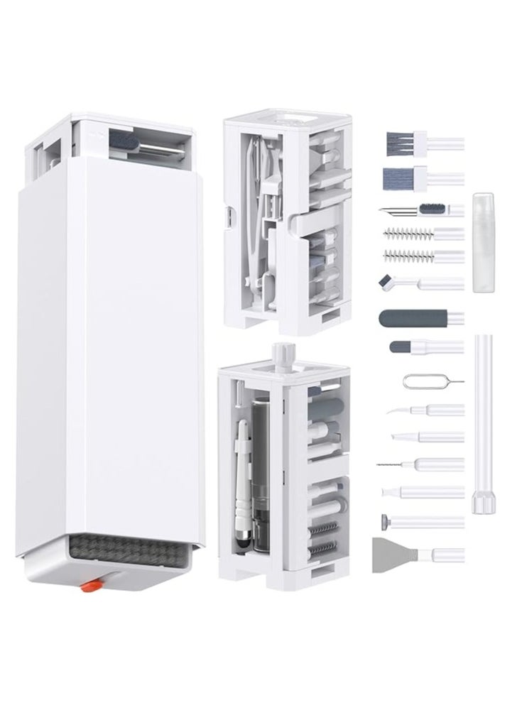OUYoo - OUYoo Keyboard Cleaning Set - 32 in 1 Keyboard Cleaner, PC Cleaning Kit with Brush, Keyboard Cleaning, Laptop Cleaning Set, Keyboard Cleaner Mobile Phone for iPhone, Tablet, Computer, Camera.（White） - Image 1