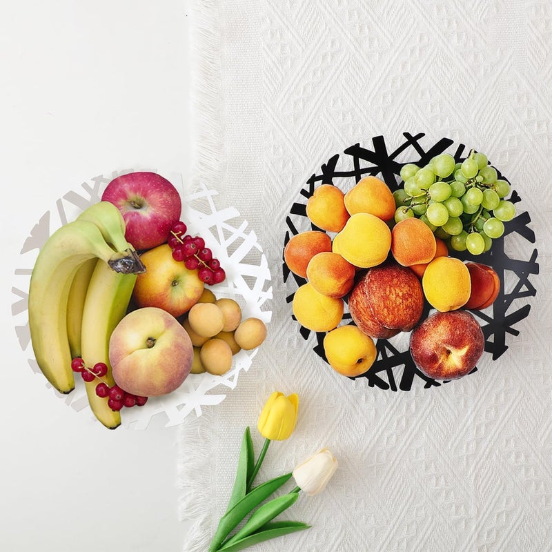 IBWell Fruit Bowl Integrated High end Modern Home Creative Fruit Basket for Counters Kitchen Countertop Home DecorWhite - Image 5