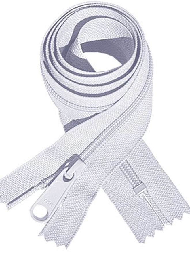4.5 Handbag Zipper 120cm with Extra-long Pull Slider Closed Bottom White (1 Zipper)