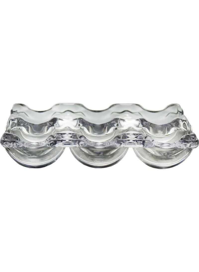 Paşabahçe Hand Made Egg Cup with 6 compartments 24256 14x9.5 Cm