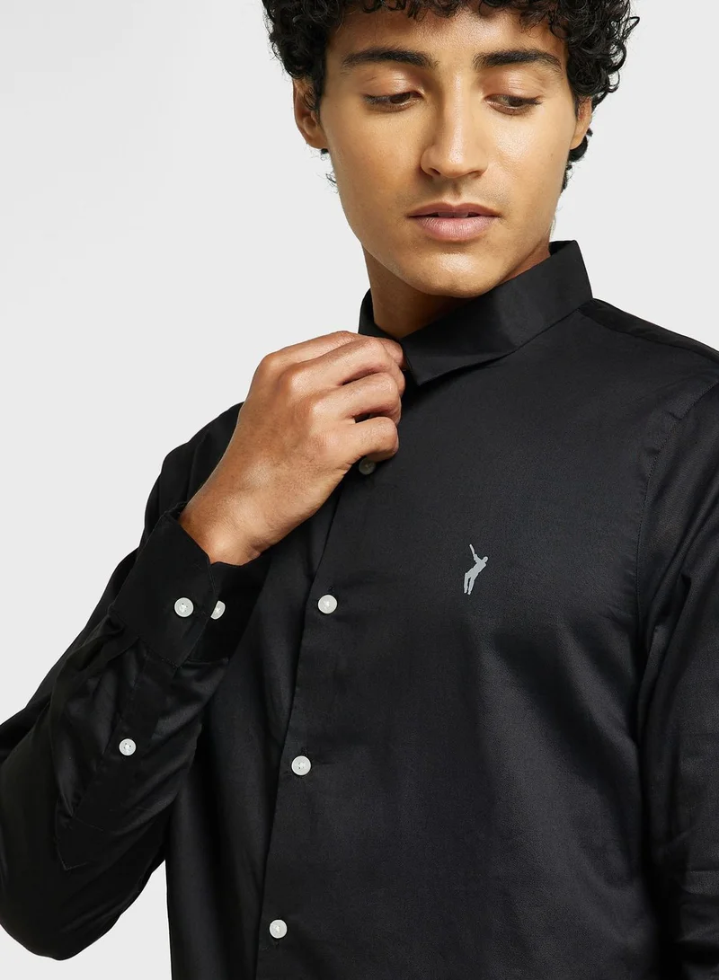 Thomas Scott Thomas Scott Spread Collar Classic Slim Fit Casual Shirt
