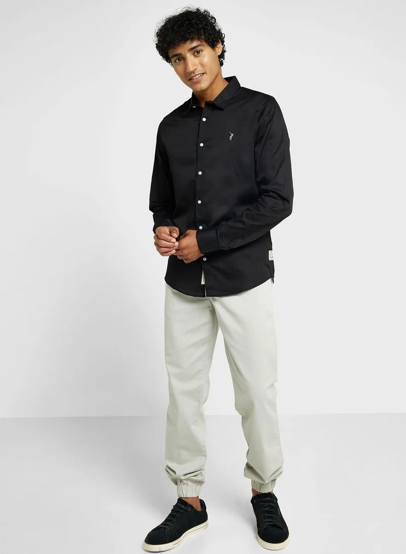 Thomas Scott Thomas Scott Spread Collar Classic Slim Fit Casual Shirt