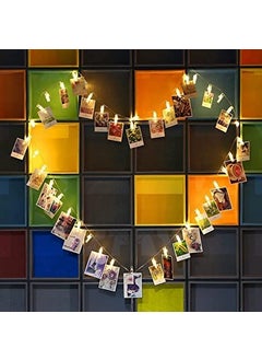 HuBBeR SHREE RAGHUVIR 16 Photo Acrylic Clips Light Battery Operated Photo Lights 3m Fairy String Photo Clips with led Lights Hanging Copper Wire led Clip String Lights for Bedroom Christmas Decoration  - Image 4
