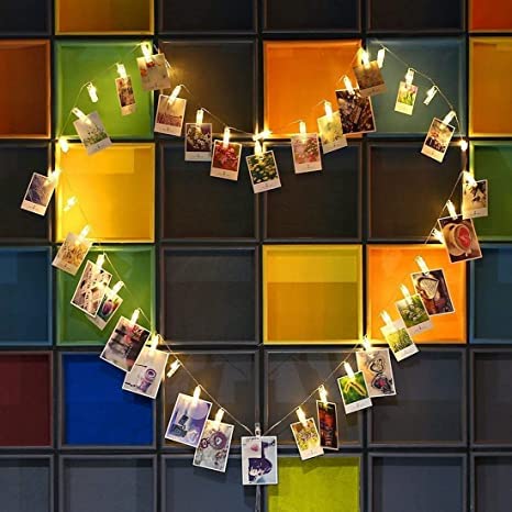 HuBBeR SHREE RAGHUVIR 16 Photo Acrylic Clips Light Battery Operated Photo Lights 3m Fairy String Photo Clips with led Lights Hanging Copper Wire led Clip String Lights for Bedroom Christmas Decoration - Image 4