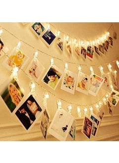 HuBBeR SHREE RAGHUVIR 16 Photo Acrylic Clips Light Battery Operated Photo Lights 3m Fairy String Photo Clips with led Lights Hanging Copper Wire led Clip String Lights for Bedroom Christmas Decoration  - Image 1