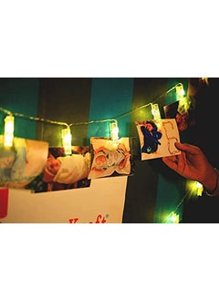 HuBBeR SHREE RAGHUVIR 16 Photo Acrylic Clips Light Battery Operated Photo Lights 3m Fairy String Photo Clips with led Lights Hanging Copper Wire led Clip String Lights for Bedroom Christmas Decoration  - Image 2