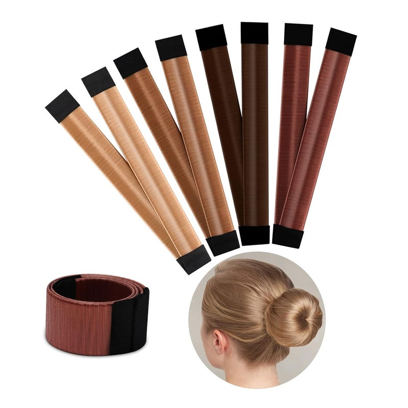 Boobeen 4 Piece Hair Bun Maker for Women DIY Girls  French Twist Snap Roll Tool for Long Hairstyles