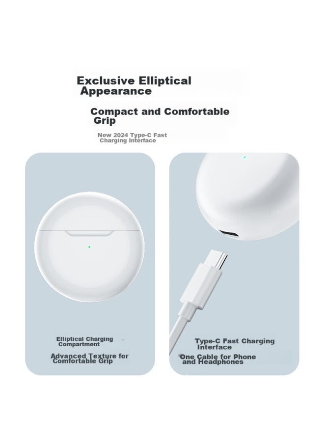 WITGOER Zhiguozhe Bluetooth Earphones Compatible With Huawei Honor Phones, Semi-in True Wireless Mate60, Long Battery Life, High Sound Quality, Noise Reduction, Universal For Oppo, Xiaomi, Vivo - Image 4