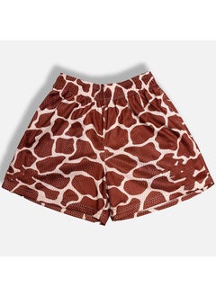 Generic Summer Unisex Mesh Basketball ShortsLight version deer pattern yellow Light version deer pattern yellow 