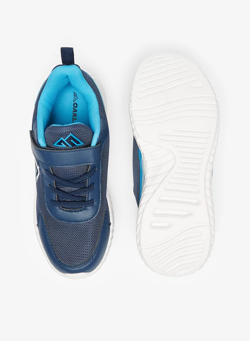 أوكلان Textured Sports Shoes with Hook and Loop Closure