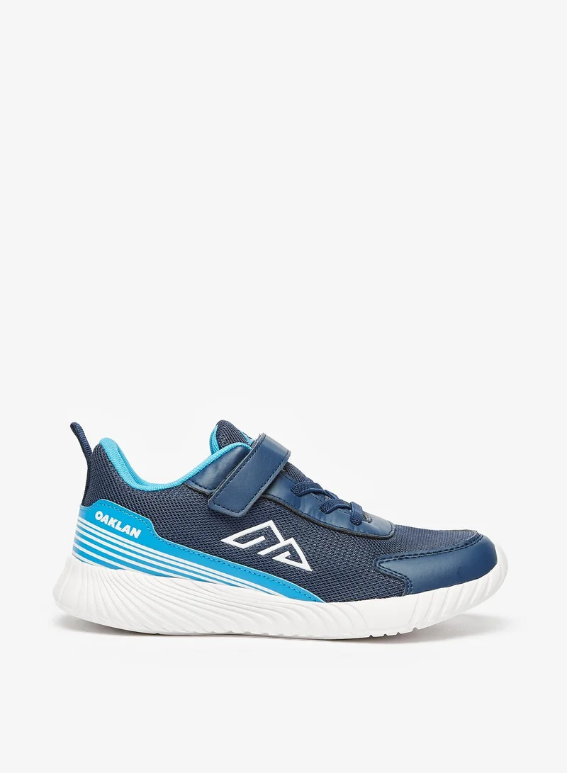 أوكلان Textured Sports Shoes with Hook and Loop Closure