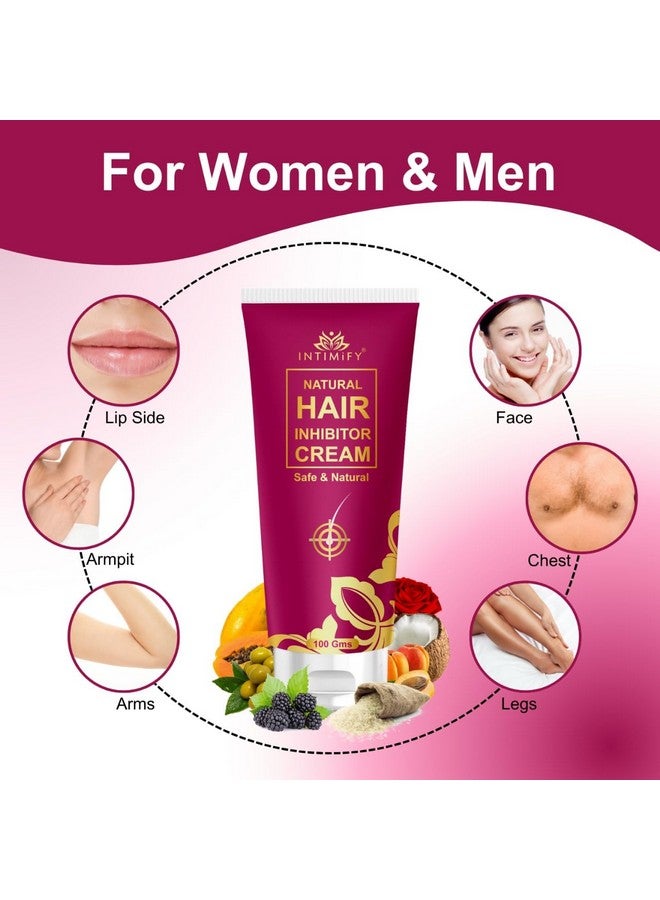 INTIMIFY كريم مثبط الشعر INTIMIFY، مثبط شعر دائم، مثبط شعر للنساء، كريم مثبط شعر دائم، مثبط شعر للرجال (100 جرام) - Image 3