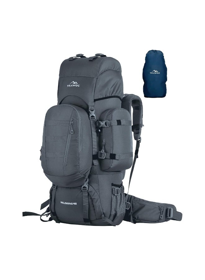 TRAWOC WILDWING 95L Internal Frame Travel Backpack with Detachable Daypack - Image 1