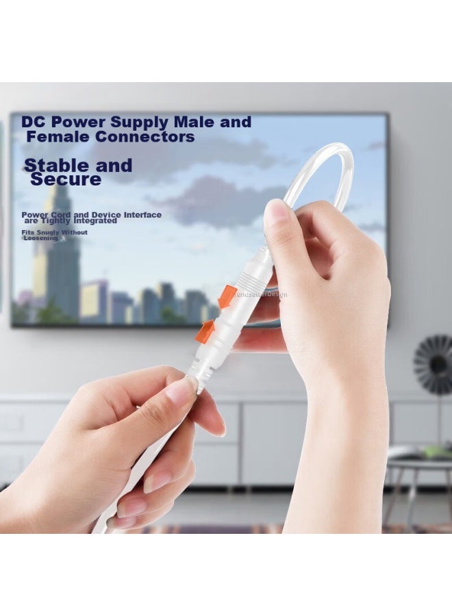 trendsetter Compatible With Yingshi Camera Power Extension Cable, H9c/c8c/c3w/c8w Camera Surveillance Cable, Dc5521 Male To Female 12v Outdoor Monitoring Connection Cable, 5 Meters - Image 2