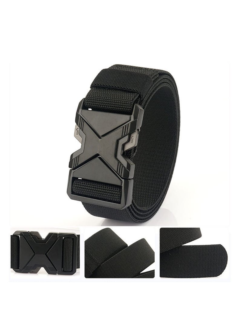 Excefore Nylon Tactical Men Belt, Work Belts for Men, Adjustable, No Metal Buckle, for Men Military Hiking Riggers Belt with Heavy Duty Quick Release Buckle, Suitable for Work and Travel (125cm)  - Image 1