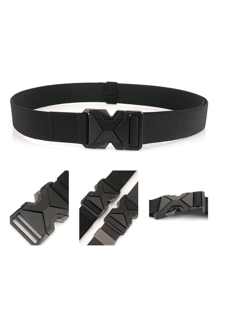 Excefore Nylon Tactical Men Belt, Work Belts for Men, Adjustable, No Metal Buckle, for Men Military Hiking Riggers Belt with Heavy Duty Quick Release Buckle, Suitable for Work and Travel (125cm)  - Image 2