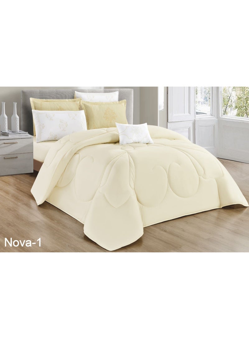 مون مفرش سرير نفرين بتصميم النقش ليضيف لغرفتك الجمال والاناقة من الميكروفايبر مقاس 230*250 سم - Image 1