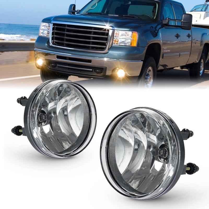 WEZEMLIGHT Fog Lights Compatible with 20072013 GMC Sierra 1500 20072014 GMC Sierra 2500 3500HD Included Switch And Wiring Kit