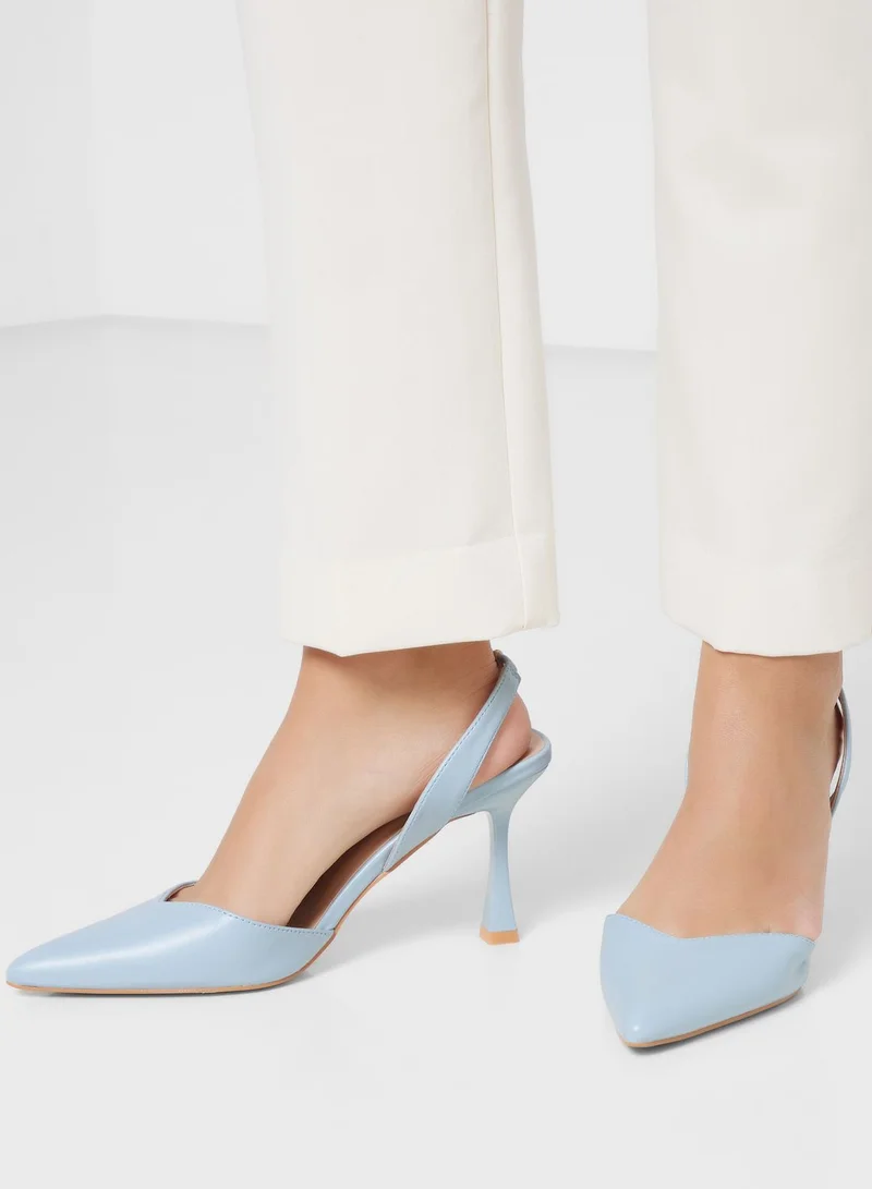 ELLA V Detail Pointed Slingback Pump