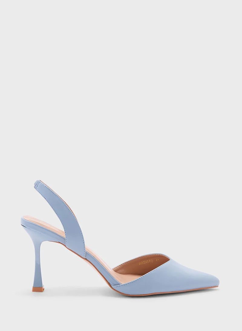 ELLA V Detail Pointed Slingback Pump
