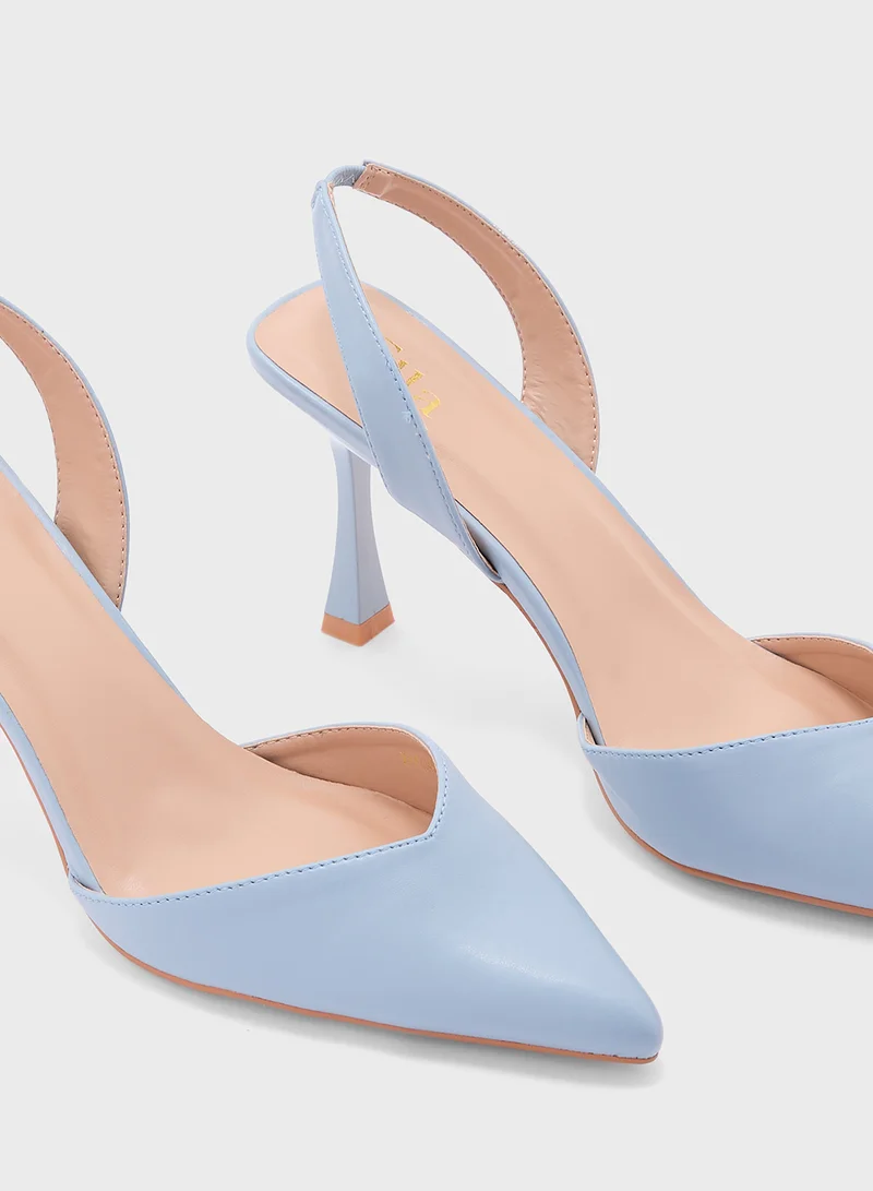 ELLA V Detail Pointed Slingback Pump