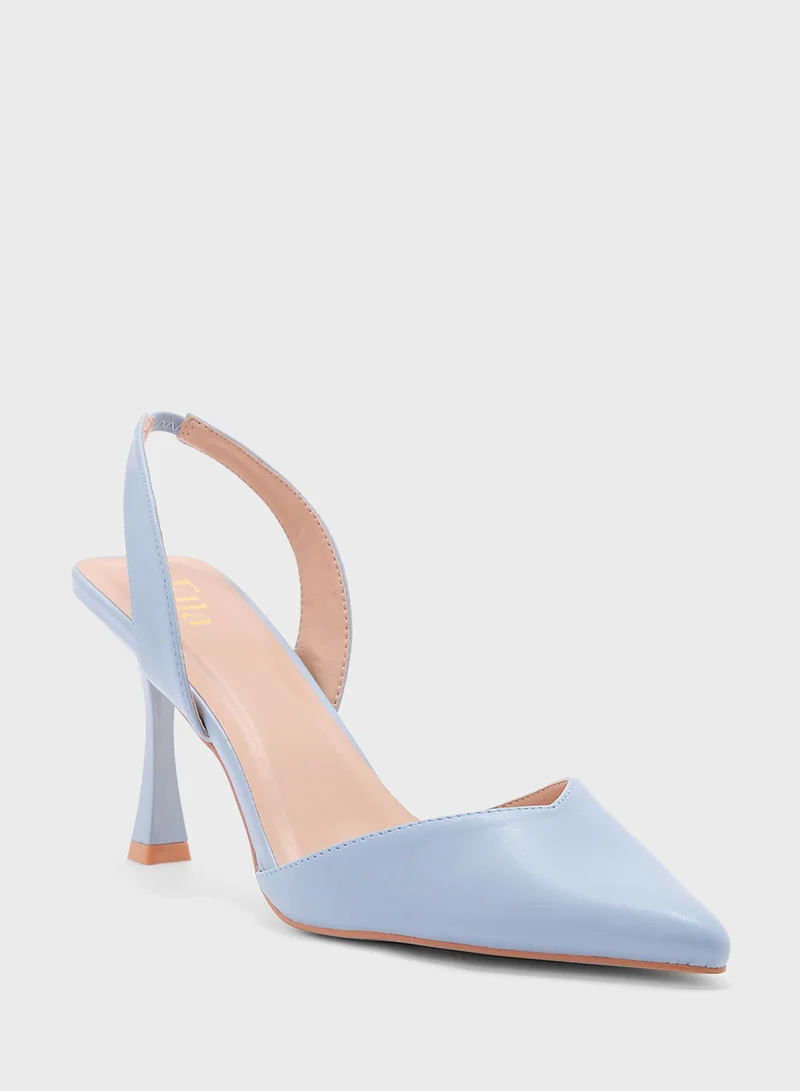 ELLA V Detail Pointed Slingback Pump