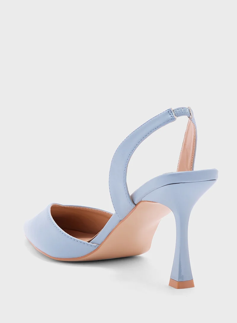 ELLA V Detail Pointed Slingback Pump