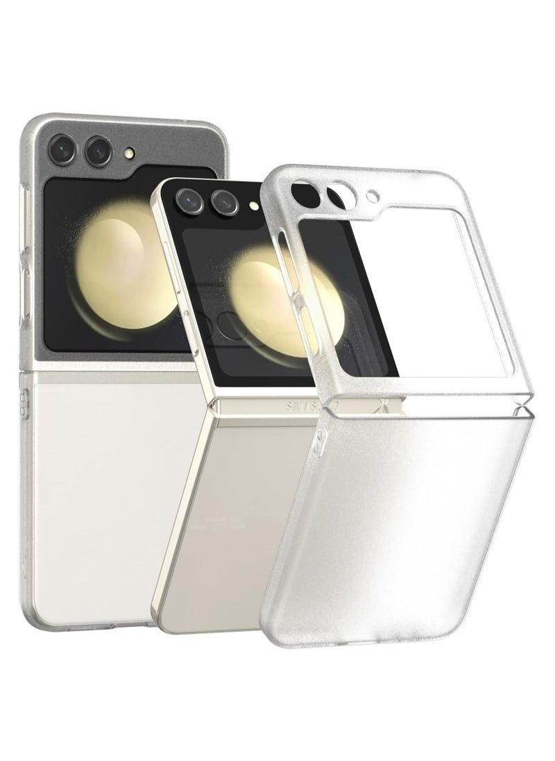 araree - Nukin Samsung Galaxy Z Flip 5 Case - Ultra-Thin Transparent Cover | Scratchproof, Sturdy, Minimalist Hard PC Case | Anti-Yellowing, Non-Slip Grip, Snap-On Design | RoHS Certified - Clear Matte - Image 1