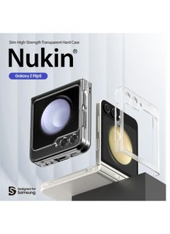 araree Nukin Samsung Galaxy Z Flip 5 Case - Ultra-Thin Transparent Cover | Scratchproof, Sturdy, Minimalist Hard PC Case | Anti-Yellowing, Non-Slip Grip, Snap-On Design | RoHS Certified - Clear Matte  - Image 2