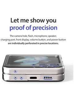 araree Nukin Samsung Galaxy Z Flip 5 Case - Ultra-Thin Transparent Cover | Scratchproof, Sturdy, Minimalist Hard PC Case | Anti-Yellowing, Non-Slip Grip, Snap-On Design | RoHS Certified - Clear Matte  - Image 5
