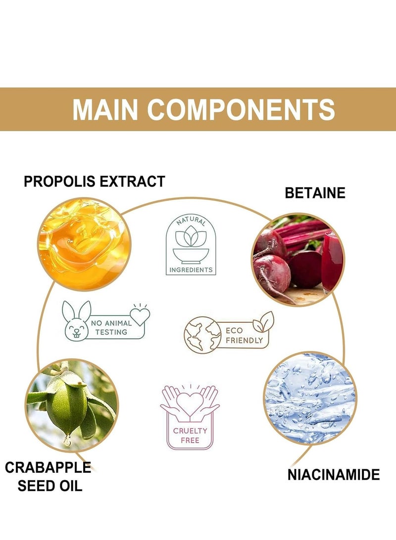 كانزير سيروم تضيء الوجه مع بروبوليس ونياسيناميد، سيروم عناية بالبشرة كوري لجميع أنواع البشرة، جوهر مرطب للبشرة الحساسة، للتجاعيد الدقيقة، لون البشرة غير المتساوي، عناية بالبشرة الكورية (30 مل) - Image 3