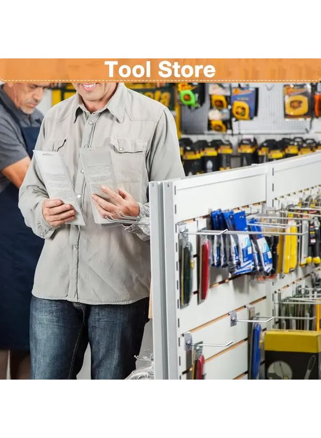 4 Inch Heavy Duty Slatwall Panel Hooks 100pcs Metal Hanging Accessories Commercial Retail Display - Image 5