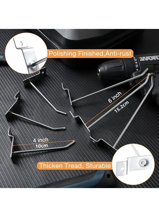 4 Inch Heavy Duty Slatwall Panel Hooks 100pcs Metal Hanging Accessories Commercial Retail Display - Image 3