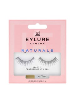 EYLURE London False Eyelashes Naturals No. 070 Featherlight Feel Lashes With Adhesive  - Image 1