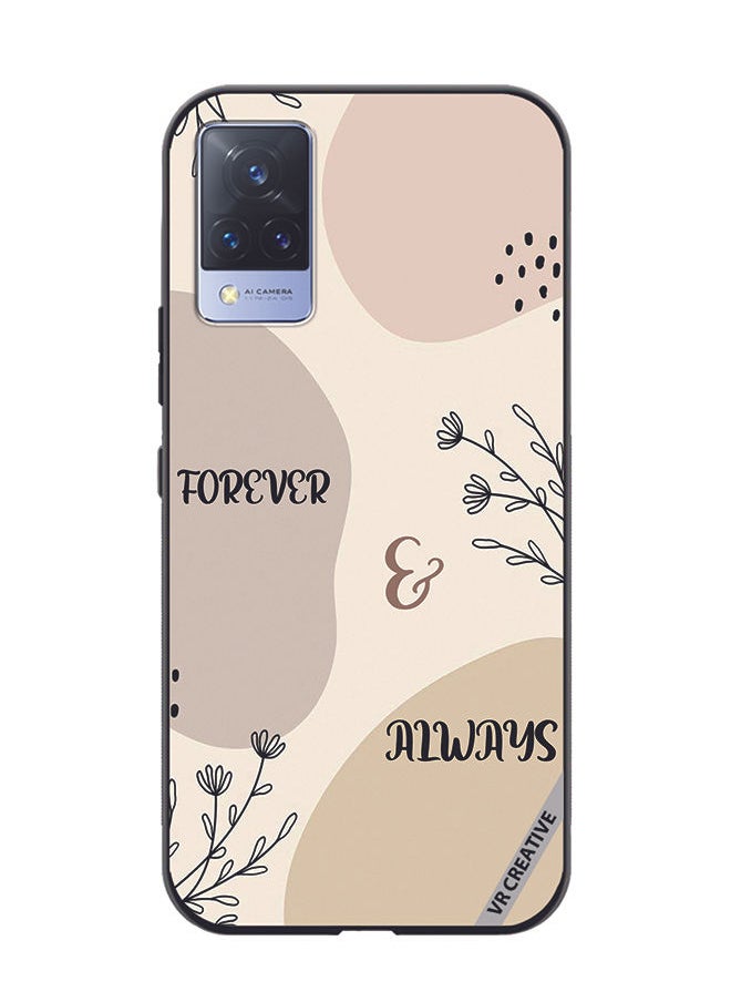 Protective Case Cover For Vivo V21 5G Forever And Always Design Multicolour