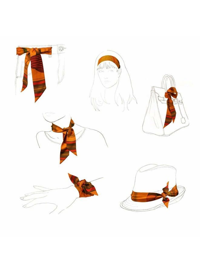 MosBug Fashion Bag Handbag Handle Ribbon Scarf Package Band Hair Head (Pattem A) - Image 5