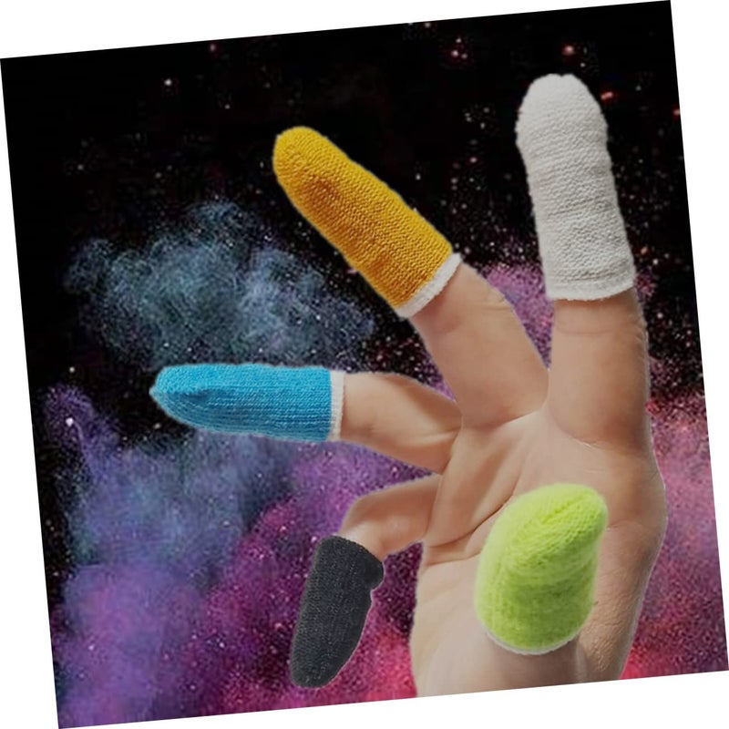 Anti Sweat Non Slip Static Finger Sleeves 10 Pieces Random Color Touch Screen Covers - Image 3
