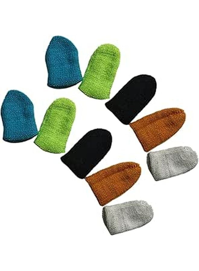 Anti Sweat Non Slip Static Finger Sleeves 10 Pieces Random Color Touch Screen Covers - Image 1