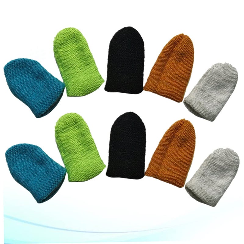 Anti Sweat Non Slip Static Finger Sleeves 10 Pieces Random Color Touch Screen Covers - Image 5