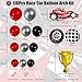 Ceeulvu Race Car Balloon Arch Kit Tow Fast Balloon Decoration Red Black Silver Balloons with CarTrophyChechered FlagTire Foil Balloons Garland For Boy Birthday Racing Party - Image 4