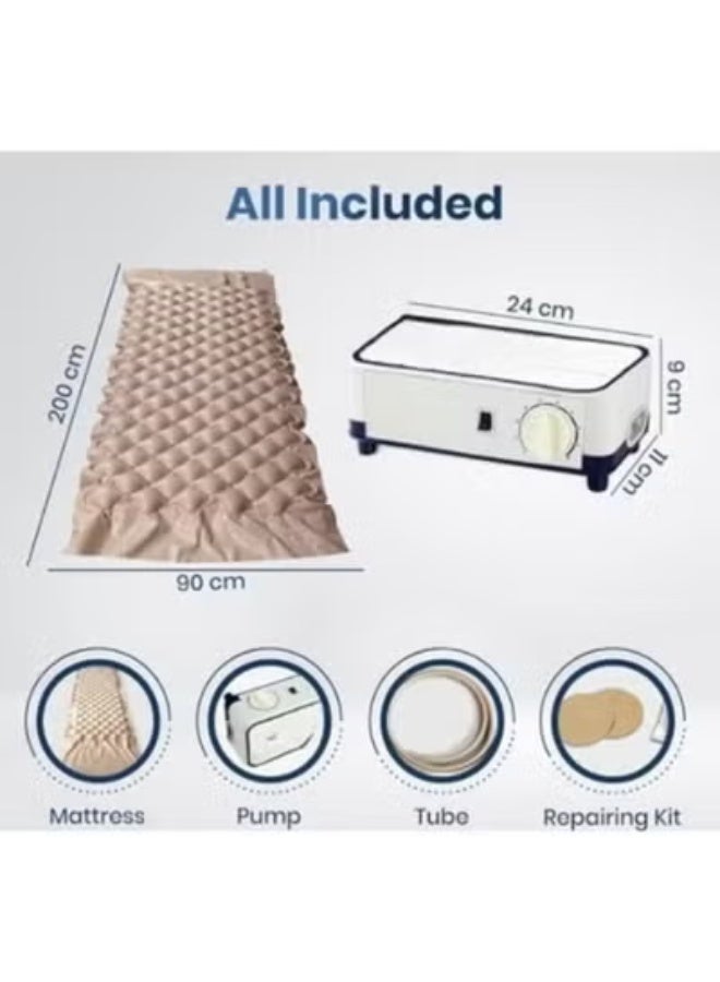 Anti-Decubitus Air Mattress with Compressor Pump - Medical Grade Pressure Relief System for Bedsores - Adjustable Airflow & Ultra-Quiet Operation - Image 3