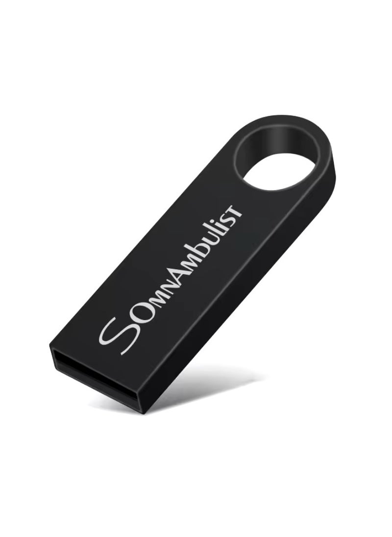 Generic - 64GB USB Flash Drive, 64GB Flash Memory, Somnambulist Flash Drive for storing data, videos, and photos, USB storage memory with a capacity of 64 gigabytes, portable storage disk, portable memory, USB flash drive, USB storage disk, portable flash memory with a capacity of 64 gigabytes, portable storage disk, Black color. - Image 1