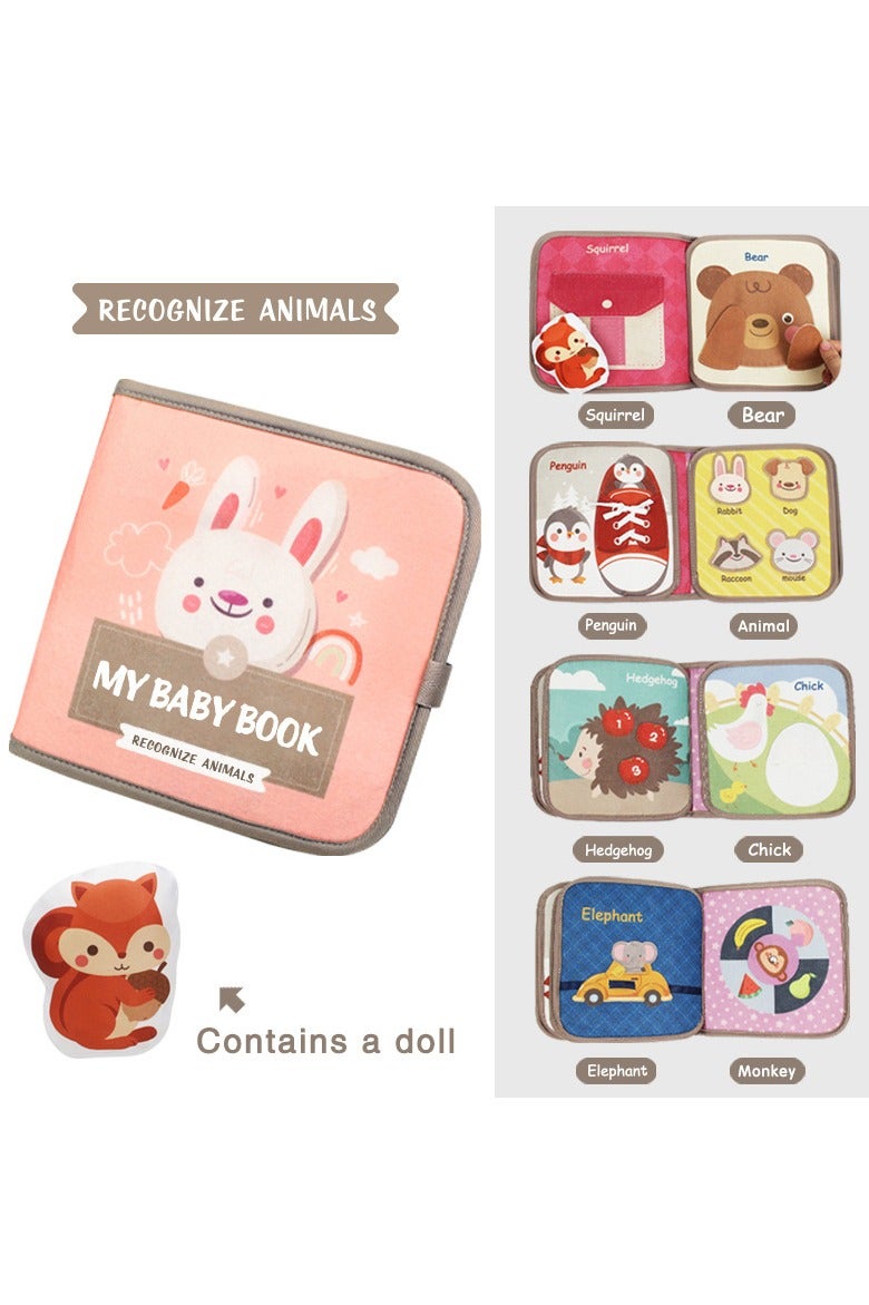 Baby Quiet Book Cognitive Animal Cloth Book Baby Early Education Toy Book - Image 1