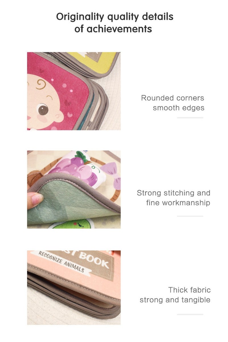 Baby Quiet Book Cognitive Animal Cloth Book Baby Early Education Toy Book - Image 2