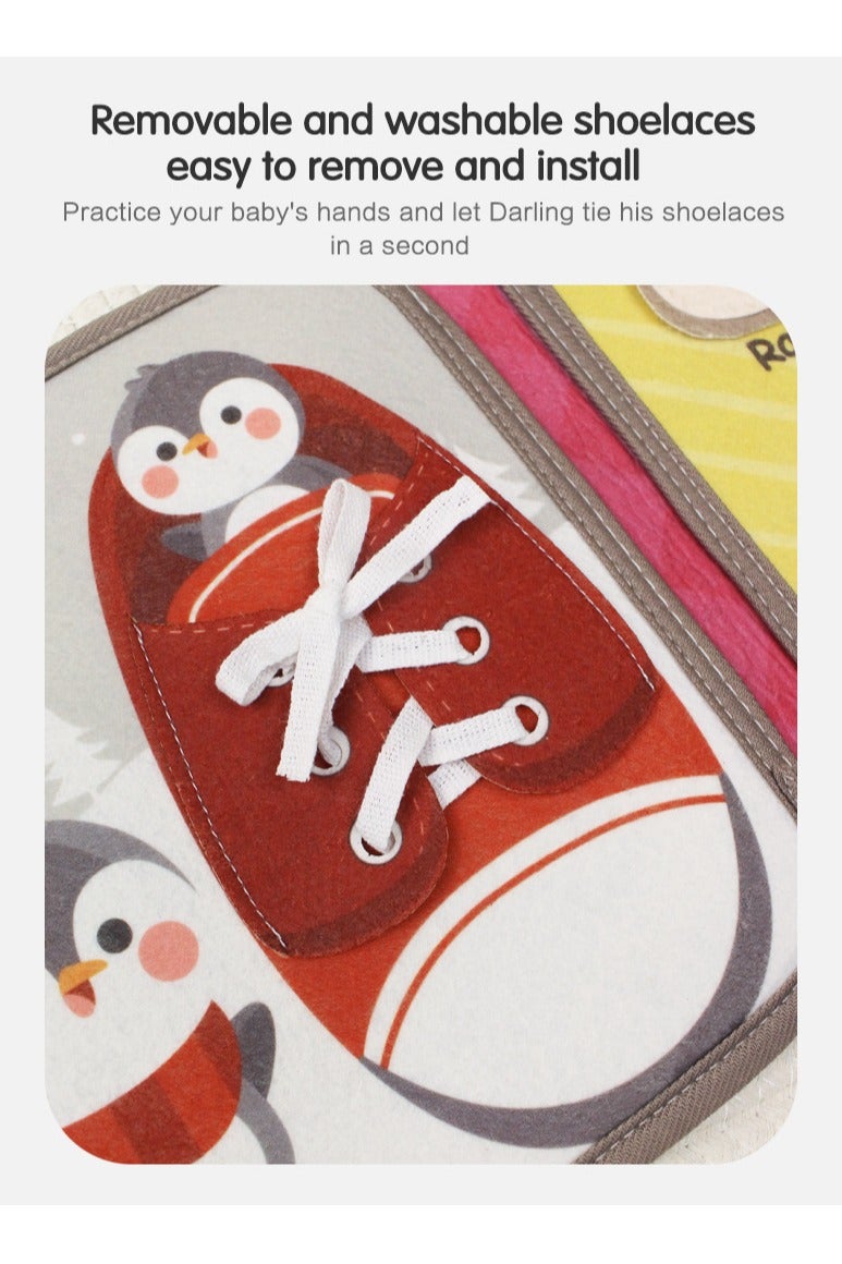 Baby Quiet Book Cognitive Animal Cloth Book Baby Early Education Toy Book - Image 4